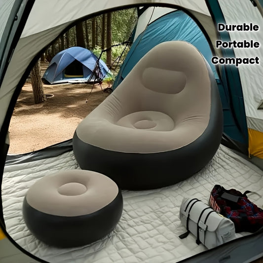 Uppblåsbar Fåtölj med fotstöd