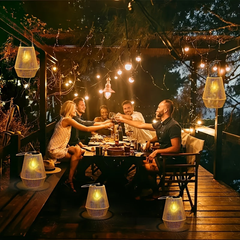 Rottingljuskrona Solcell