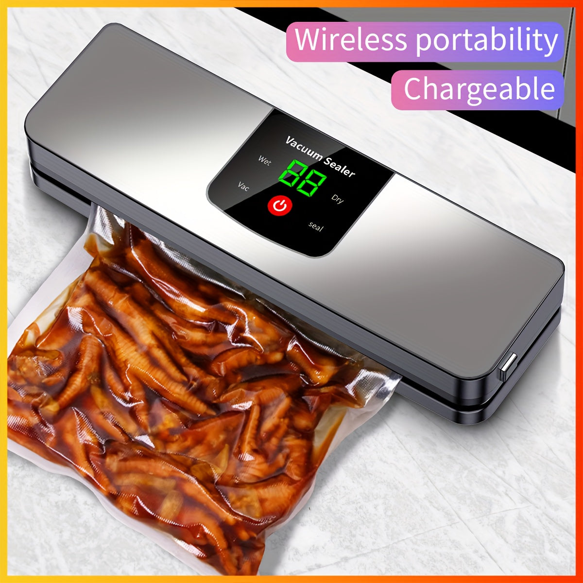 USB-Uppladdningsbar Vakumförslutare