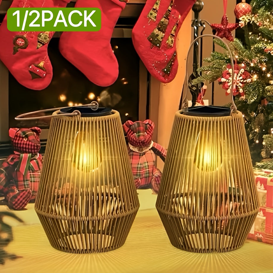 Rottingljuskrona Solcell