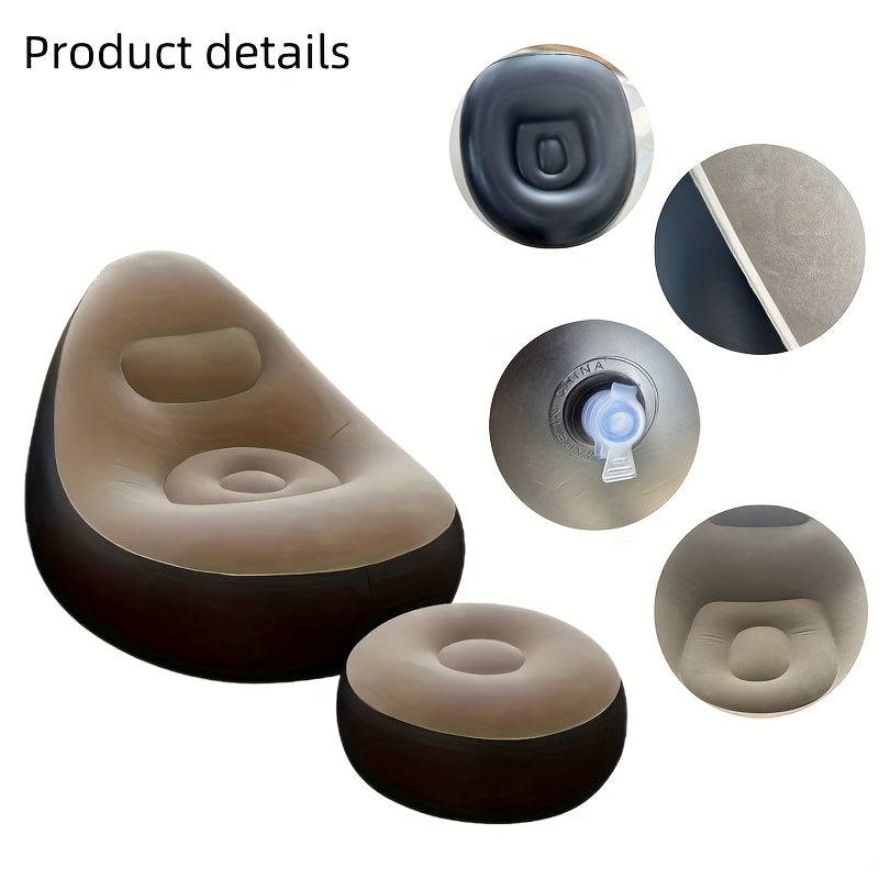 Uppblåsbar Fåtölj med fotstöd