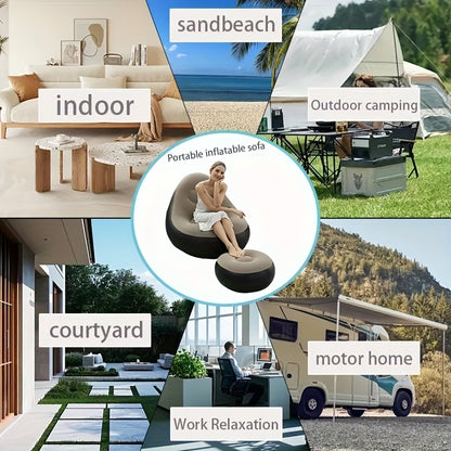 Uppblåsbar Fåtölj med fotstöd