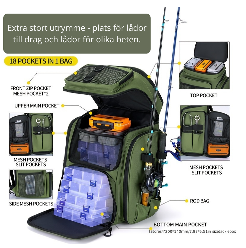 Fiskeryggsäck Dalälven 50L