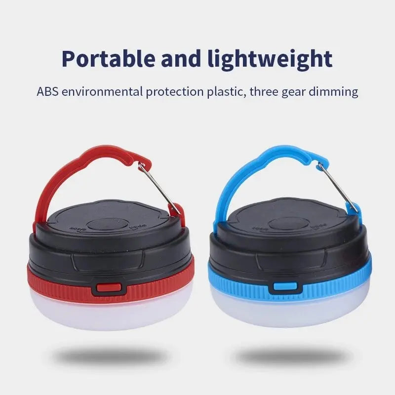 Campinglampa med 3 Ljuslägen