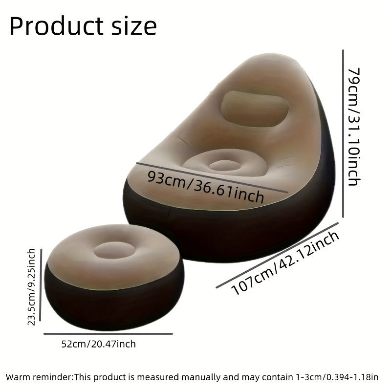 Uppblåsbar Fåtölj med fotstöd