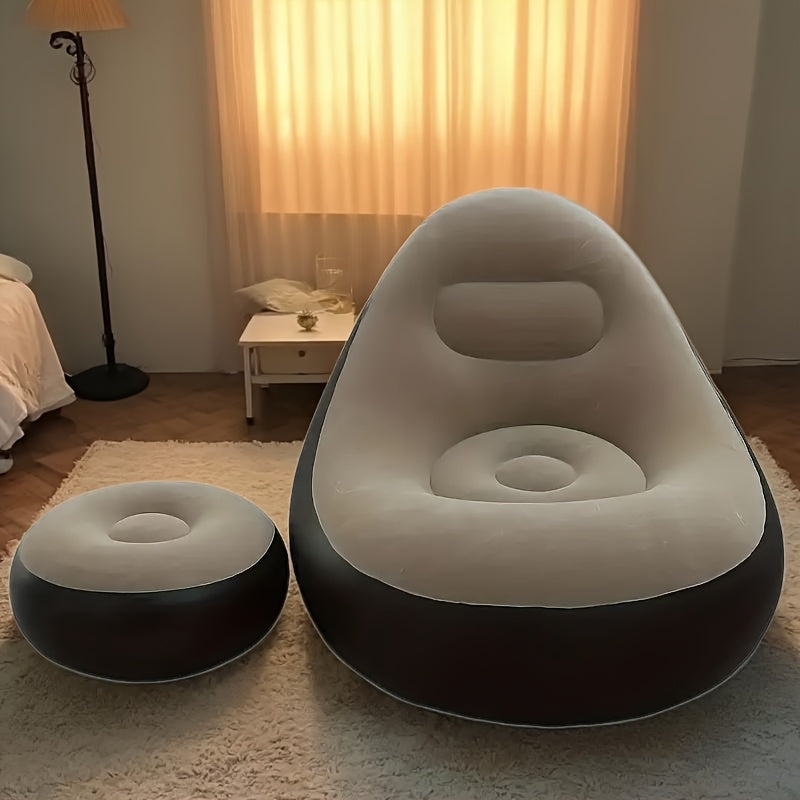 Uppblåsbar Fåtölj med fotstöd